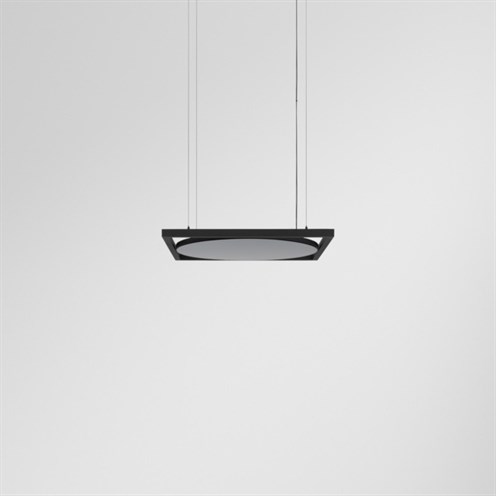 Modular+Geometry Suspended Adjustable 672x672 1x LED 21W 1906lm 2700K CRI>90, rippvalgusti, must/must kroom, liiteseadmeta, riputi tellida eraldi